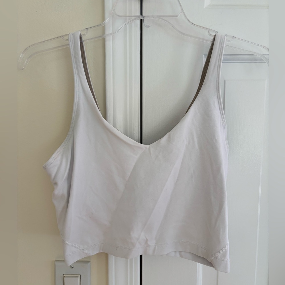 Lululemon White V-Neck athletic top